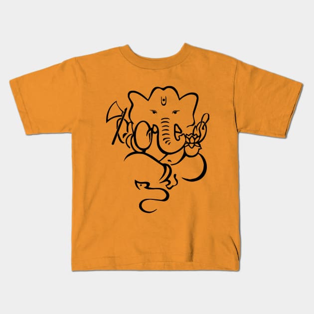 Ganesha (by Om) Kids T-Shirt by AnyMEmdq